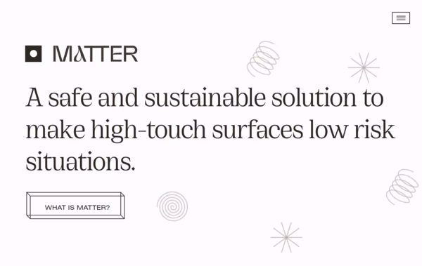 Matter Antimicrobial Coating Web Design