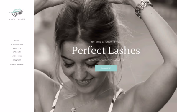 Ahoy Lashes Web Design