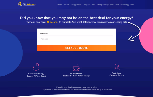 Bill Switchers Web Design