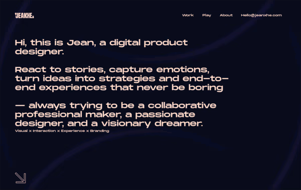 Jean Xincong He Web Design