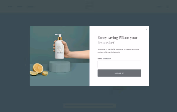Mysa Skincare Web Design