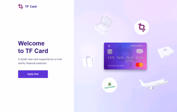 Term Finance Card Web Design