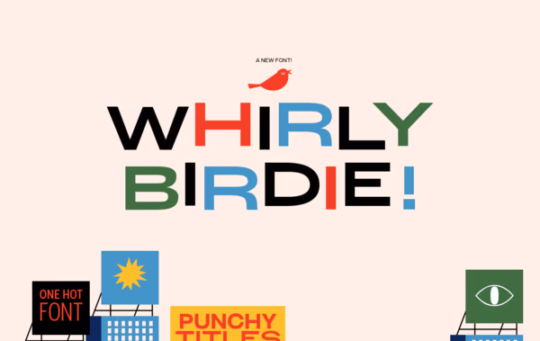 Whirly Birdie Variable Font Web Design