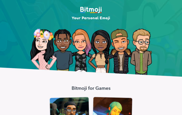 Bitmoji App Web Design