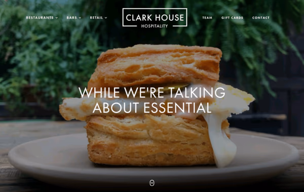 Clark House Hospitality Web Design