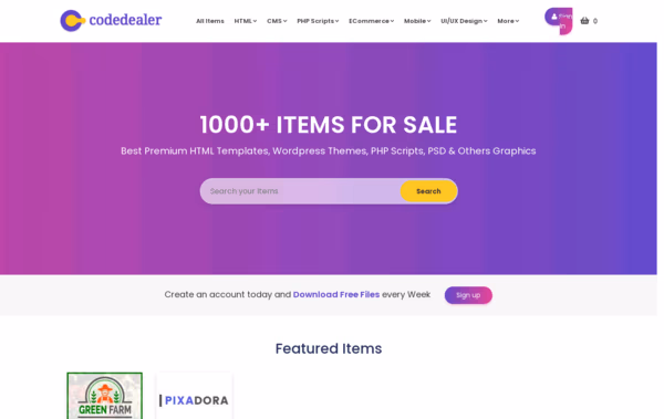 CodeDealer Digital Marketplace Web Design