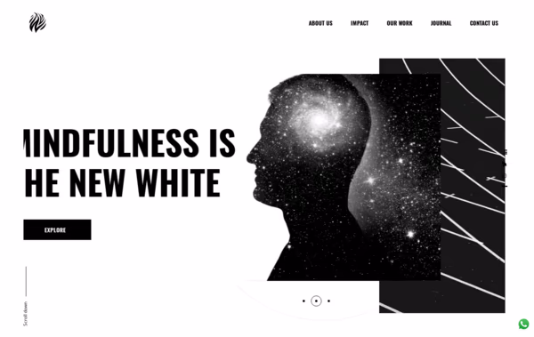 White & Black Creative Agency Web Design