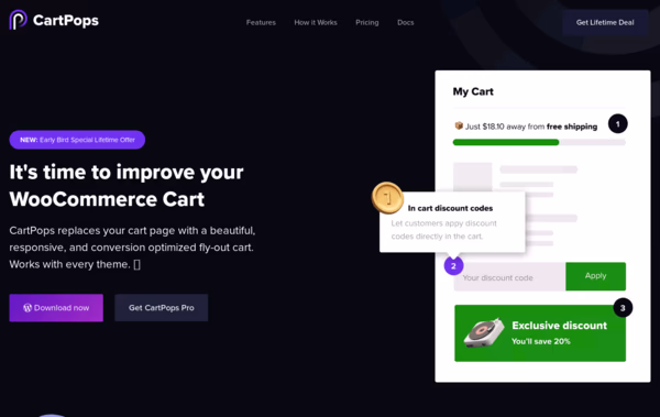 CartPops WooCommerce Cart Web Design