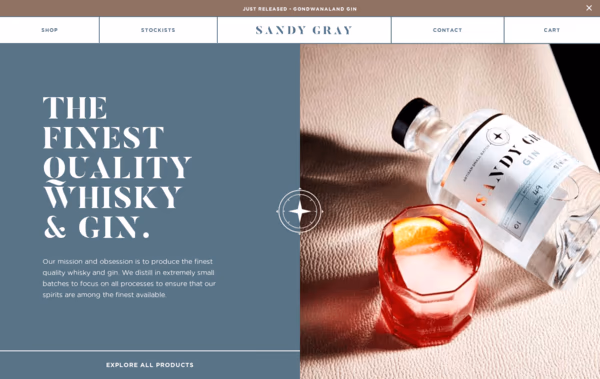Sandy Gray Whisky Web Design