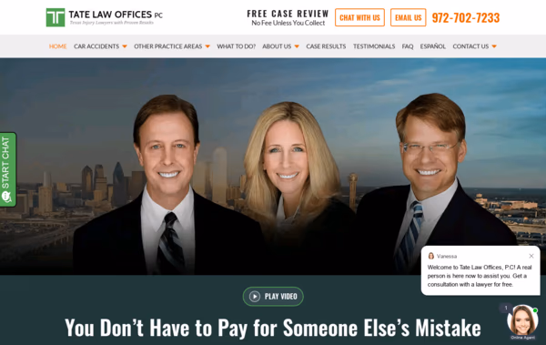 Tate Law Offices PC Web Design