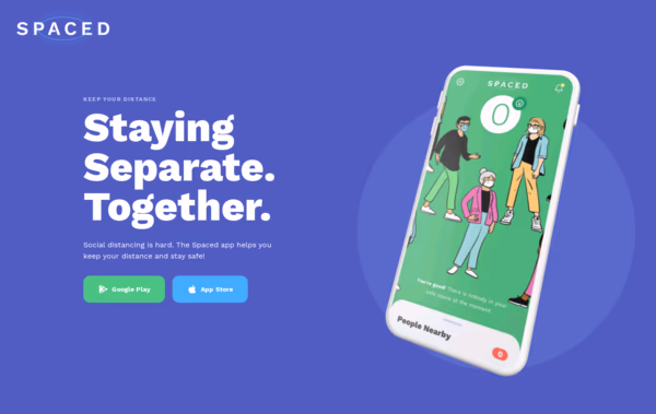 Spaced Social Distancing App Web Design