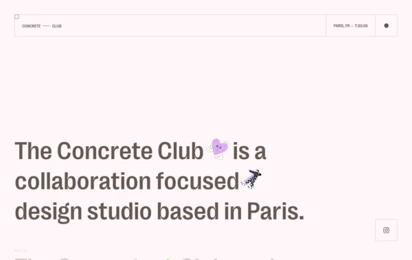 Concrete Club Studio Web Design