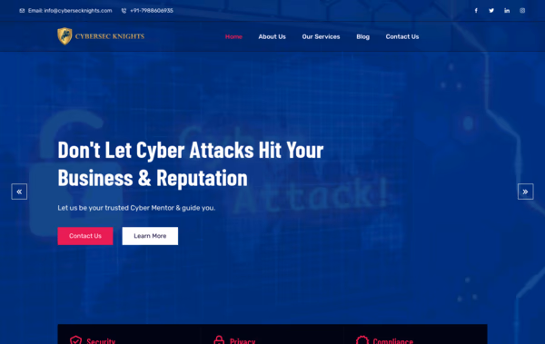 Cybersec Knights Web Design