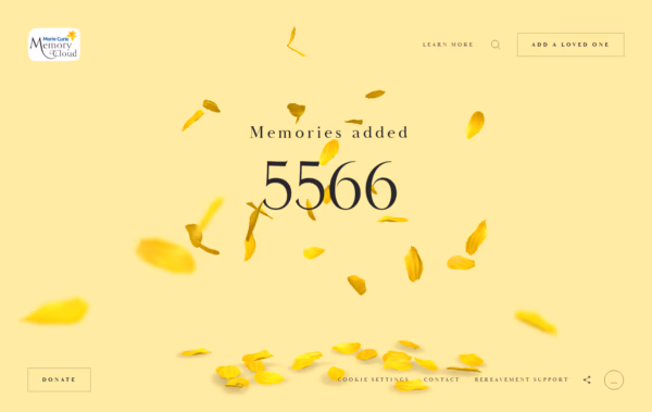 Marie Curie Memory Cloud Web Design