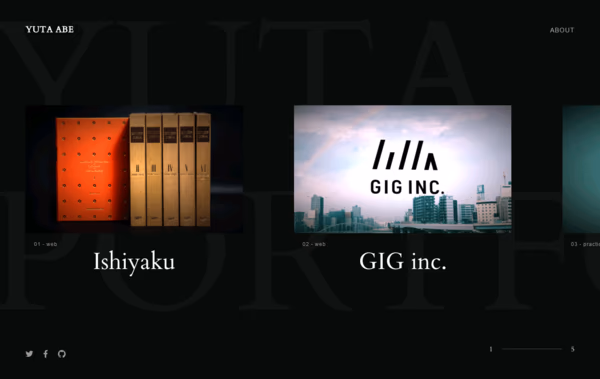 Yuta Abe Portfolio Web Design