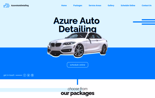 Azure Auto Detailing Web Design