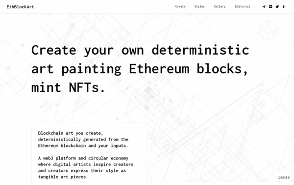EthBlockArt Web Design