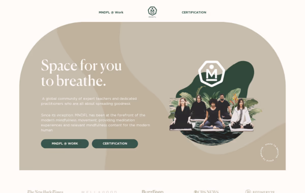 Mndfl Meditation Web Design
