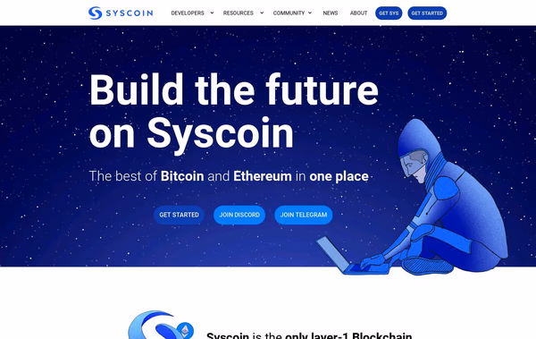 Syscoin Platform Web Design