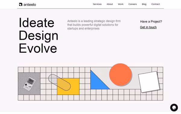 Anteelo Product Design Firm Web Design
