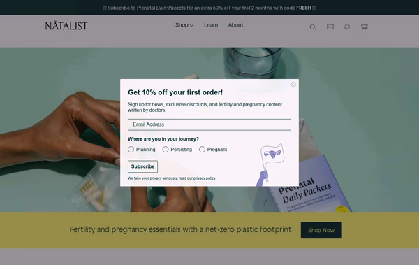 Natalist Essentials Web Design