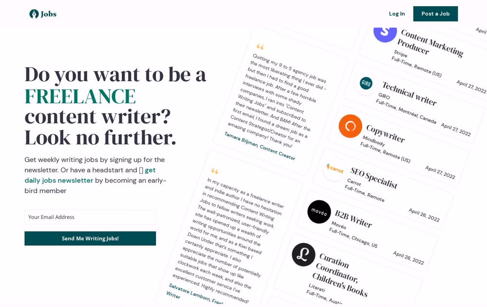 Content Writing Jobs 