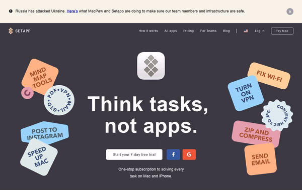 Setapp  Web Design