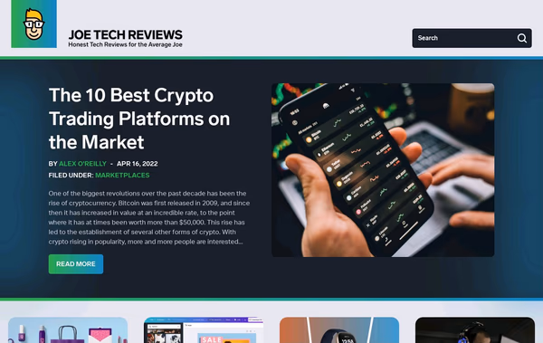 Joe Tech Reviews Web Design