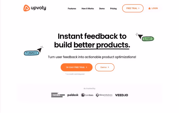 Upvoty Web Design