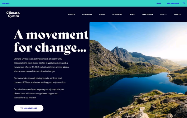 Climate Cymru Web Design