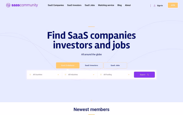 SaaS Community Web Design