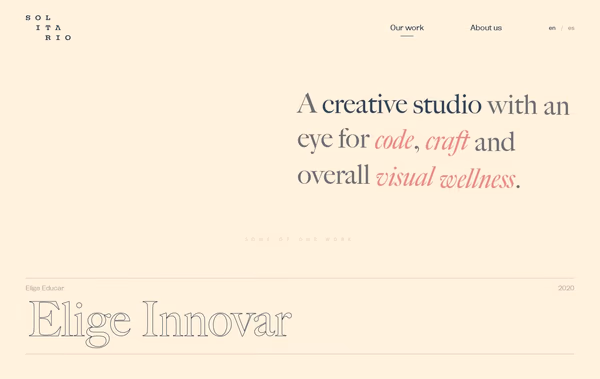 Solitario Web Design