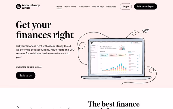 Accountancy Cloud Web Design
