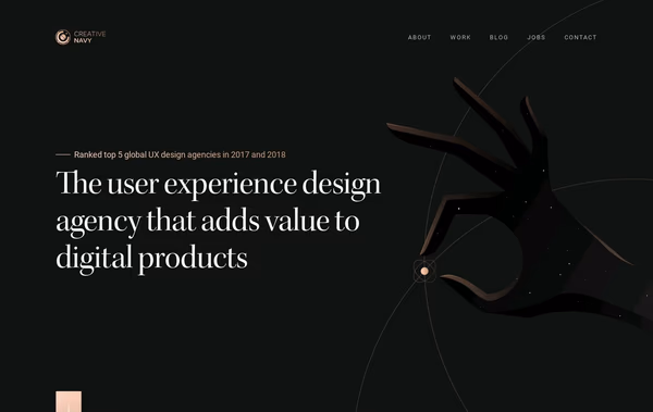 Creative Navy UX Agency Web Design