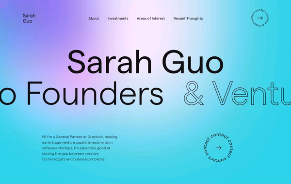 Sarah Guo Web Design