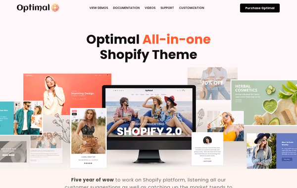 Optimal Multipurpose Shopify Theme Web Design