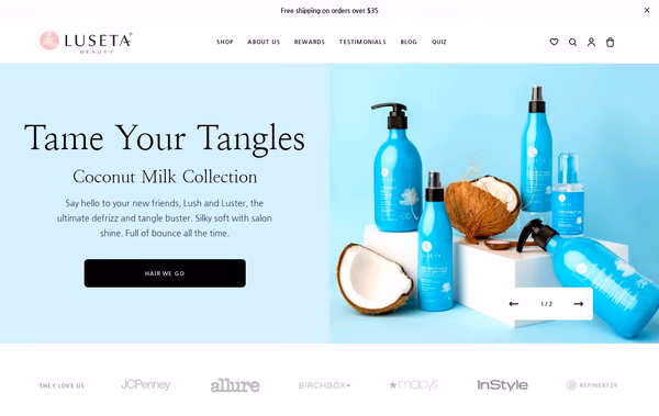 Luseta Beauty Web Design