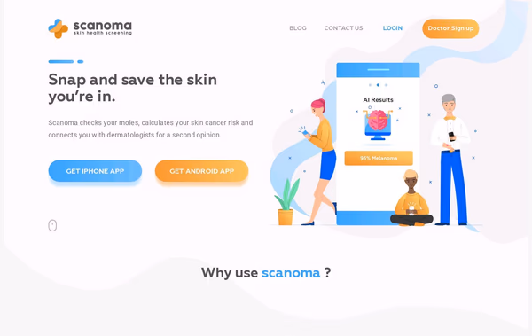 Scanoma Skin Health Screening Web Design
