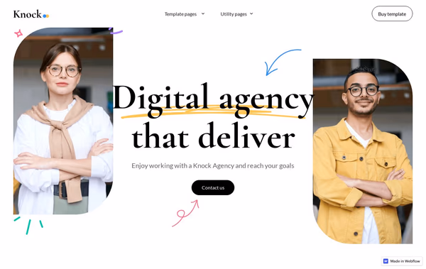 Knock Agency Webflow  Web Design