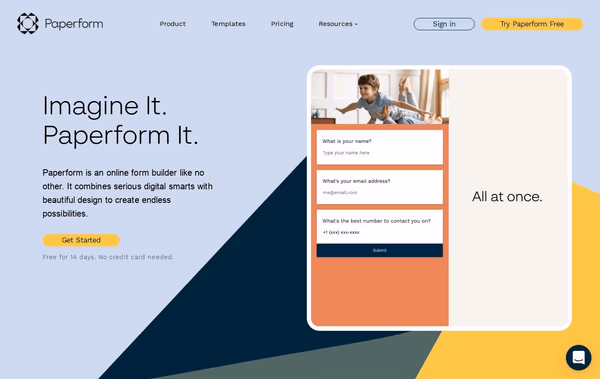 Paperform Web Design