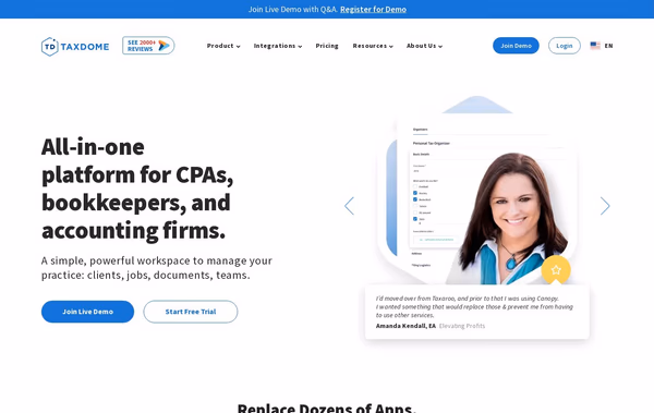 TaxDome Web Design
