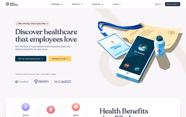 Novabenefits Web Design