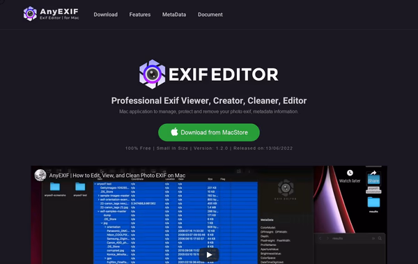 AnyExif Web Design