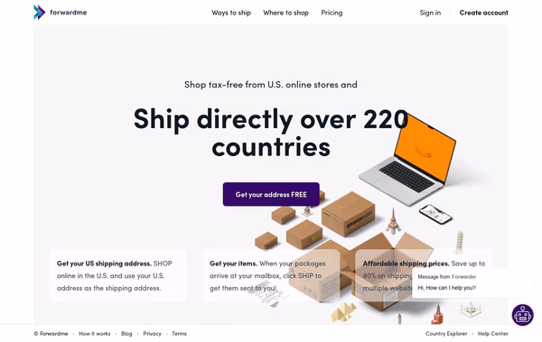 Forwardme.com Web Design