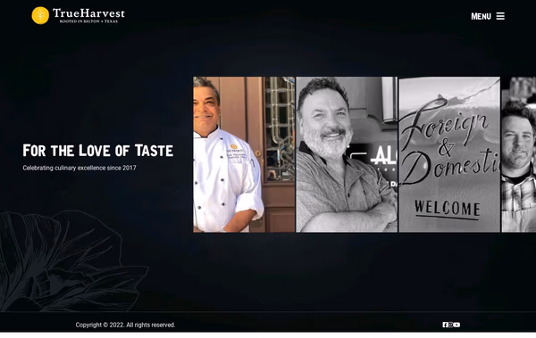 True Harvest Farms Web Design