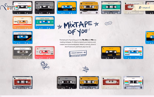 Mix tape of you Web Design