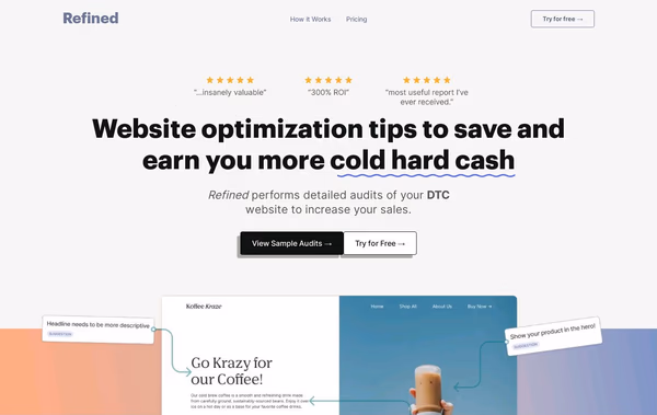 Refined Report Web Design