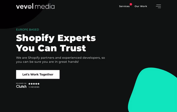 Shopify Partners Agency - Vevol Media Web Design