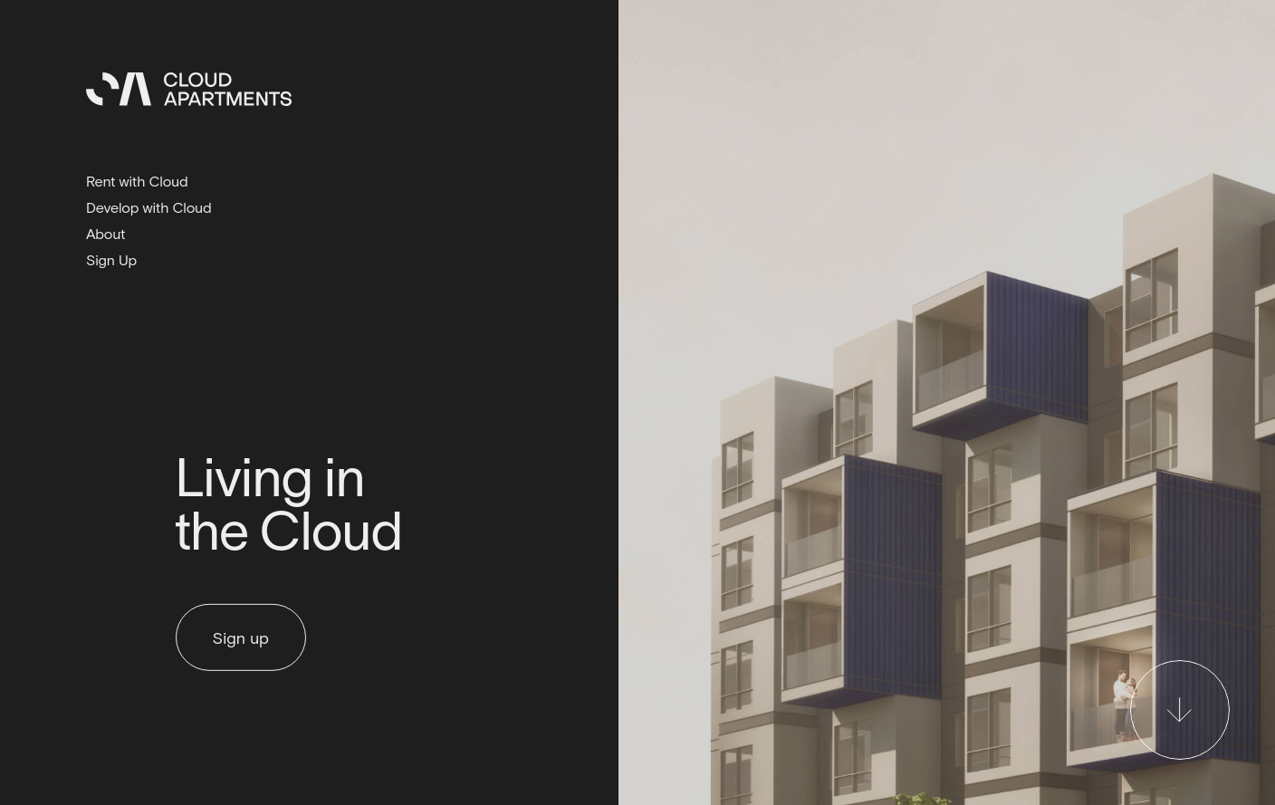 Cloud Apartment Website is a Web Design Inspiration