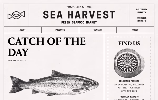 Sea Harvest Web Design